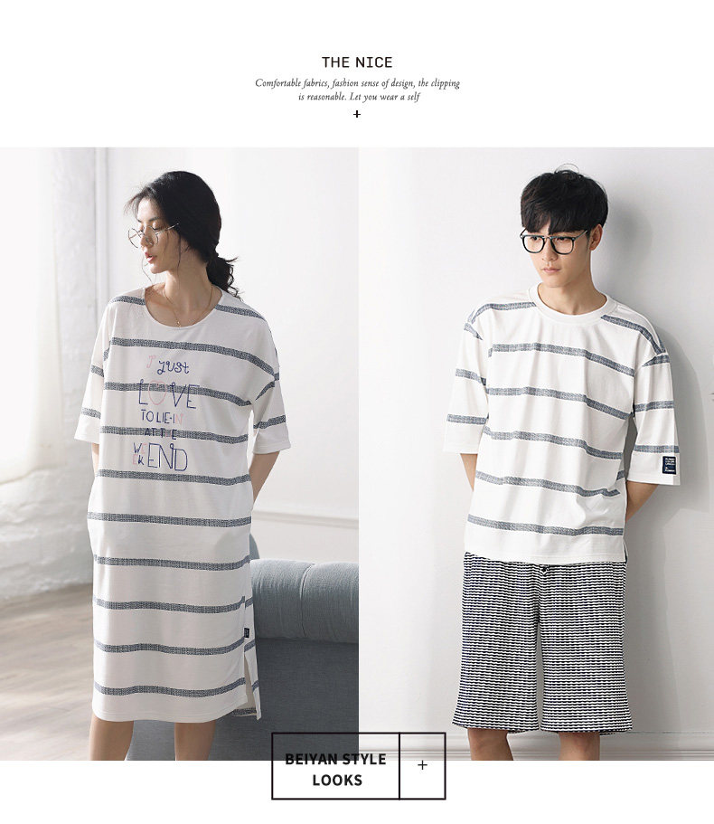 Pyjama mixte en Coton à manchon moyen - Ref 3005234 Image 19