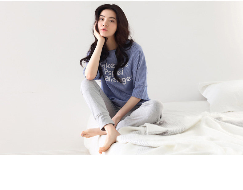 Pyjama pour femme en Coton à manches - Ref 2993100 Image 8