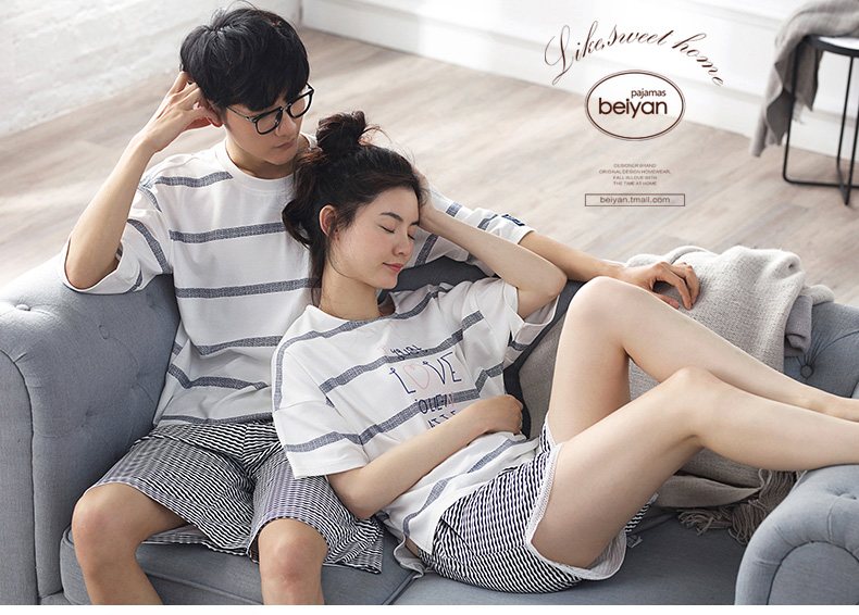 Pyjama mixte en Coton à manche courte - Ref 3005110 Image 7