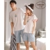 Dưới đây vài mùa hè đồ ngủ nữ mùa hè cotton Hàn Quốc phiên bản của các nhà lỏng dịch vụ phần mỏng nam ngắn tay bông home set