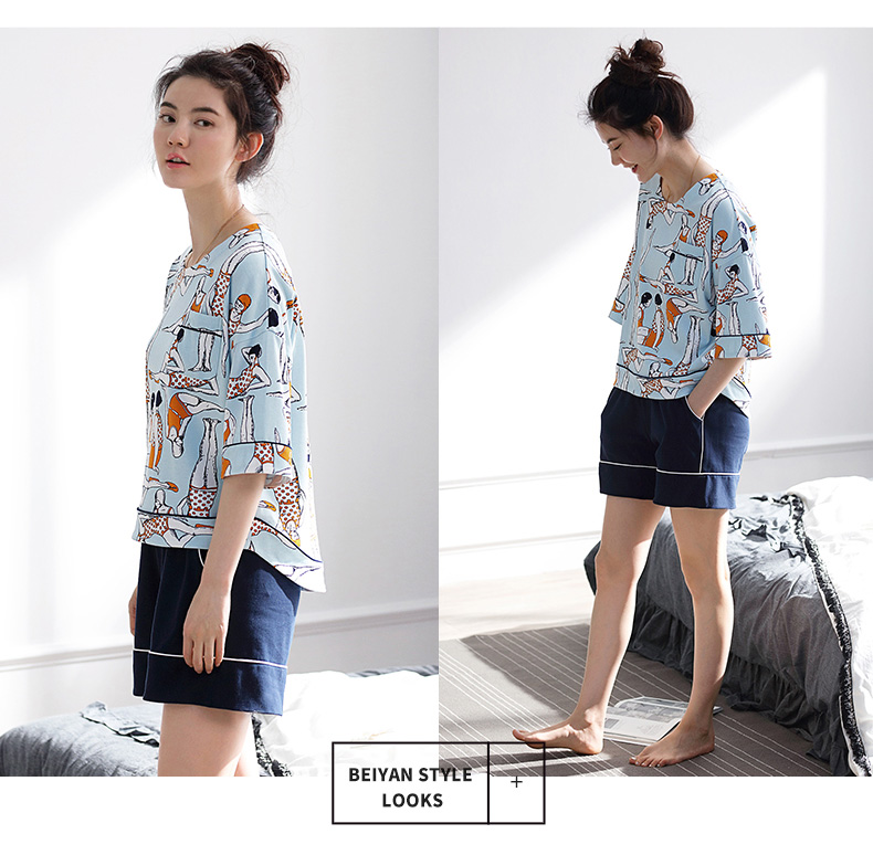 Pyjama mixte en Coton à manche courte - Ref 3005158 Image 21