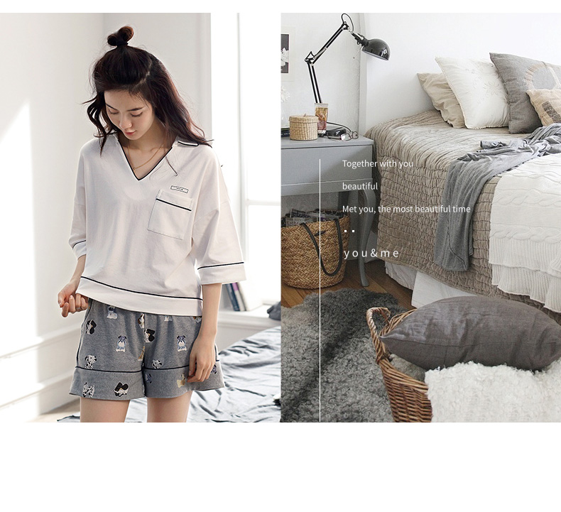 Pyjama mixte en Coton à manche courte - Ref 3005038 Image 8