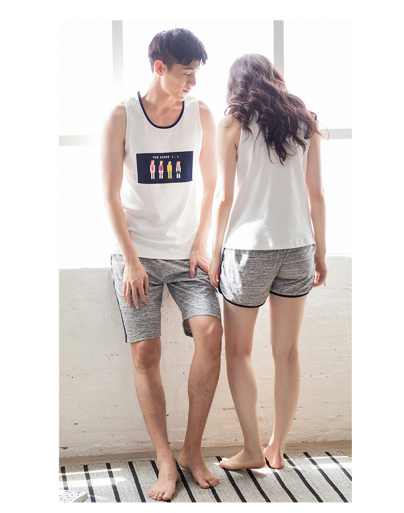 Pyjama mixte en Coton à sans manches - Ref 3005220 Image 12