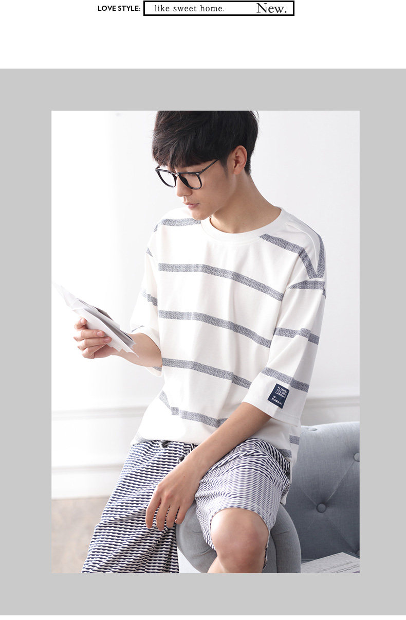 Pyjama mixte en Coton à manchon moyen - Ref 3005234 Image 12