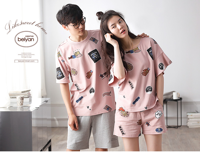 Pyjama mixte en Coton à manche courte - Ref 3005133 Image 7