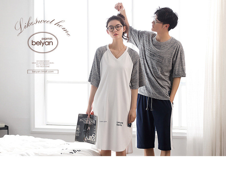 Pyjama mixte en Coton à manchon moyen - Ref 3005142 Image 7