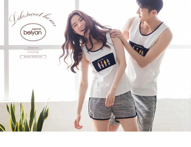 Pyjama mixte en Coton à sans manches - Ref 3005220 Image 7