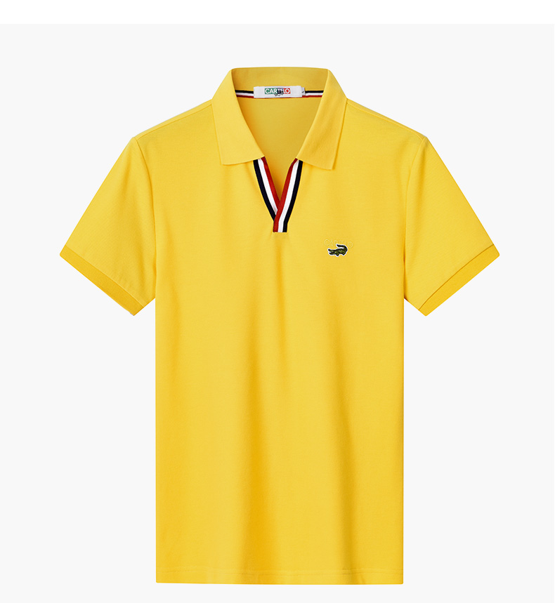 Cartel / Cartier cá sấu 2018 hè mới dành cho nam kinh doanh áo sơ mi cộc tay ngắn mỏng áo polo có cổ