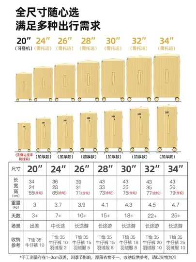 多功能行李箱女皮箱拉杆箱37分大容量28寸密码箱学生加厚旅行箱男