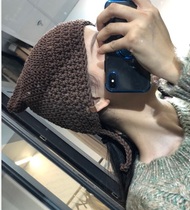 Ya Yun 19 new hemp knitted hat Vintage literary beauty wild personality pigtail triangle doll hat