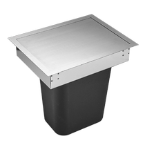 Kitchen countertop embedded trash can household classified desktop sink cabinet 304 stainless steel invisible cleaning bucket