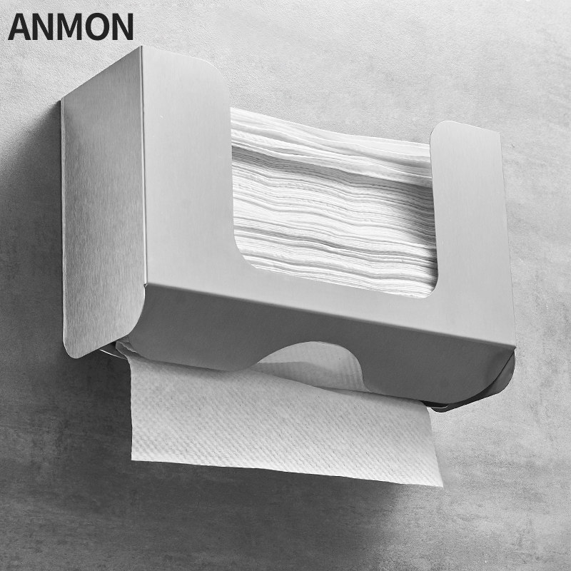 Stainless steel mirror tissue box toilet towel frame mirror behind the tissue box dark embedded carton