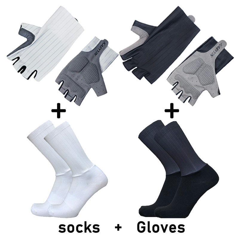 Outdoor Bike Bike Climbing Bike Riding Gloves Socks Combination Non-slip Shockproof Breathable Half Finger Gloves