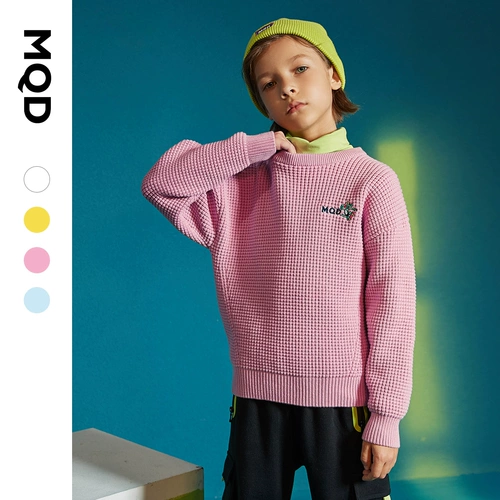 MQD Летняя одежда, свитер, осенний детский трикотажный лонгслив, 2020, подходит для подростков, круглый воротник