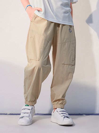 [Q]MQD童装男童休闲防蚊裤夏季儿童工装大口袋轻薄透气长裤