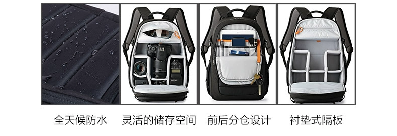 Thượng Hải vận chuyển Lowepro Tahoe BP 150 Lake Tahoe nhỏ gọn cầm tay camera vai ba lô túi máy ảnh - Phụ kiện máy ảnh kỹ thuật số