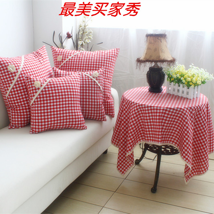 Vải kẻ sọc vải quần áo vải đen trắng trắng đỏ kẻ ca rô nhỏ khăn trải bàn rèm vải thủ công vải tự làm vải poly cotton