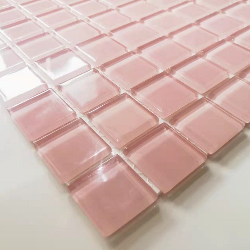 Pastel Mosaic Tiles Crystal Glass Bathroom Wall Stickers Tv Background Wall Self-Adhesive