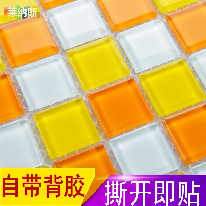 T (Lenas mosaic) Crystal glass mosaic tile Makeup Room kitchen Living room Furnishing Wall Sticker