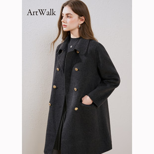 Двусторонний кашемировый пуховик, шерстяное шерстяное пальто, изысканный стиль