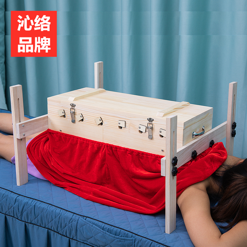 Solid wood moxibustion box can be raised and lowered governor vessel home back large moxibustion box moxa stick whole body moxibustion appliance instrument