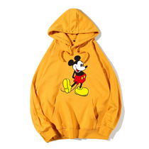 Sweater womens new loose hoodie Korean large size tide long sleeve lip paint thin cartoon Mickey coat coat men