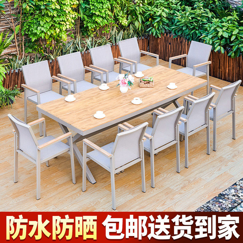 Nordic Outdoor Table And Chairs Patio Open-air Casual Outdoor Terrace Mesh Red Light Lavish Greenhouse Villa Garden Tea Table And Chairs