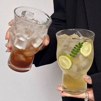 Wide mouth cup extra large capacity glass drink juice cup