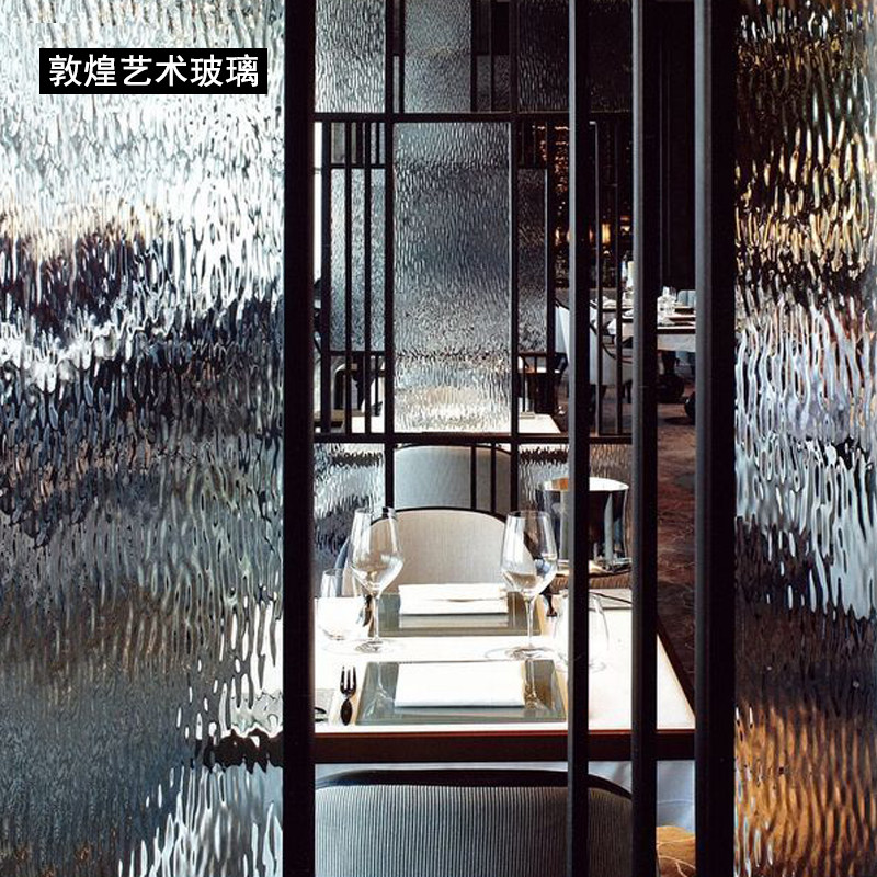 Water ripple art embossed glass custom living room dining room partition decorative glass Entrance sliding door Tempered glass