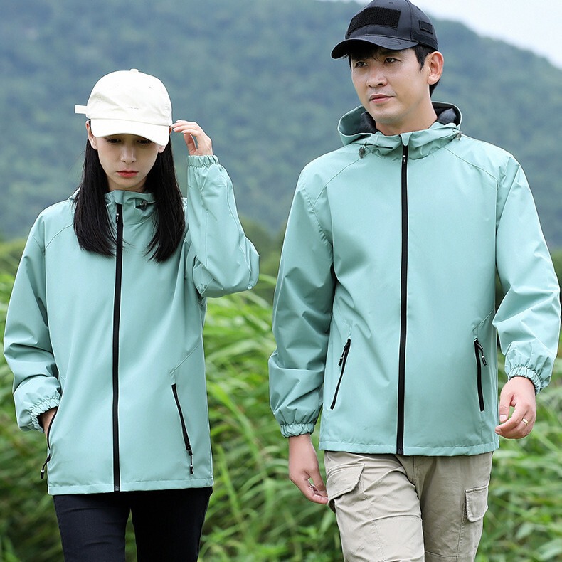 New Outdoor Lightweight Jacket with Printed Logo, Unisex Workwear, Couple's Mesh Jacket, Windproof and Breathable