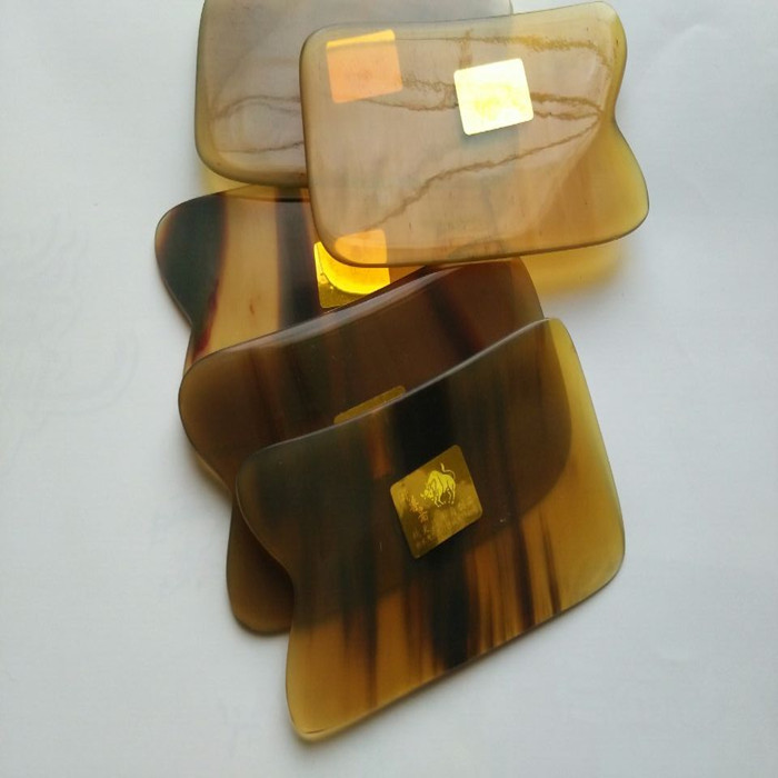 Pure handmade yellow horn scraping board beauty scraping board slimming scraping board horn horn board