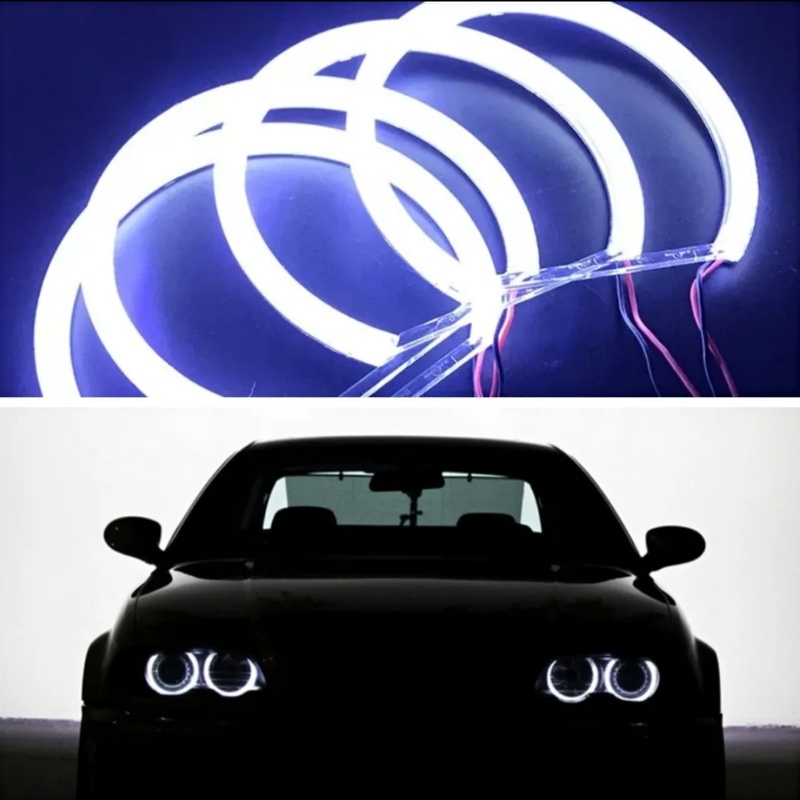 Suitable for Bmw E39 E46 E60 E87 E90 E71 Headlight Modification Led Crystal Light Guide Angel Eye Set
