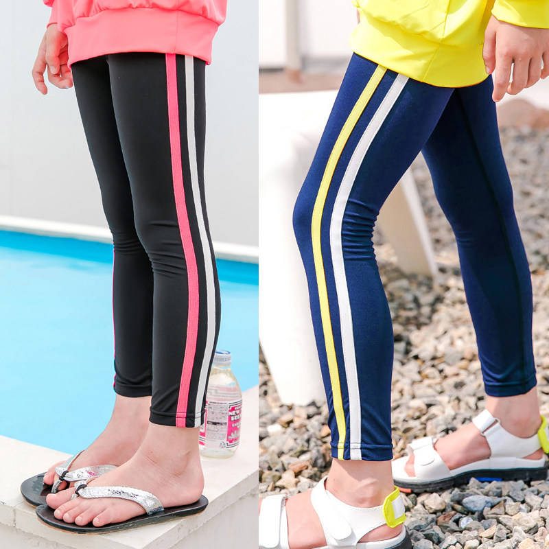 Children's swimming trunks baby learning to swim small and medium-sized children's quick-drying sports elastic pants sunscreen boys and girls swimming trousers