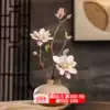 Black and white gray ceramic vase fake flower decoration Home decoration Modern living room simulation elegant magnolia decoration