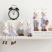 Korean-style purple cute rabbit hanging foot doll ornaments creative gifts home crafts decoration childrens room Model Room