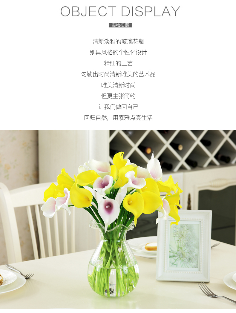 PU mini tay calla lily hoa nụ hoa giả hoa trang trí hoa giả trang trí nhà hoa bình hoa trang trí - Trang trí nội thất trang trí nhà đẹp