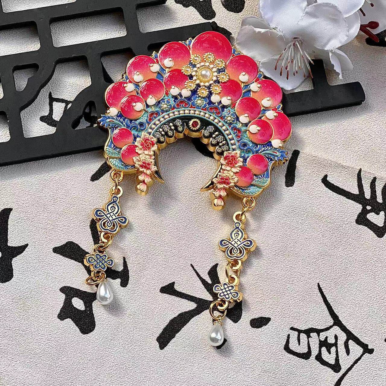 小紅書で人気：台州文化創造無形文化遺産鳳凰冠、木桂英鳳凰冠冷蔵庫マグネット、お土産、収集品ギフト。