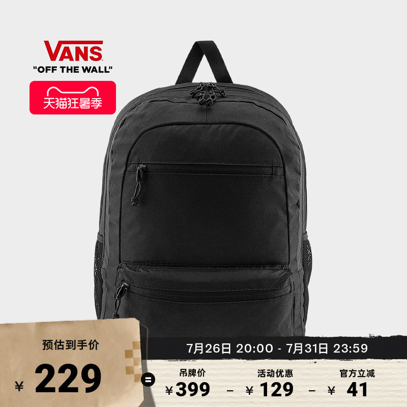 Vans Official Men's and Women's Couple Backpacks, Large-Capacity School Bags