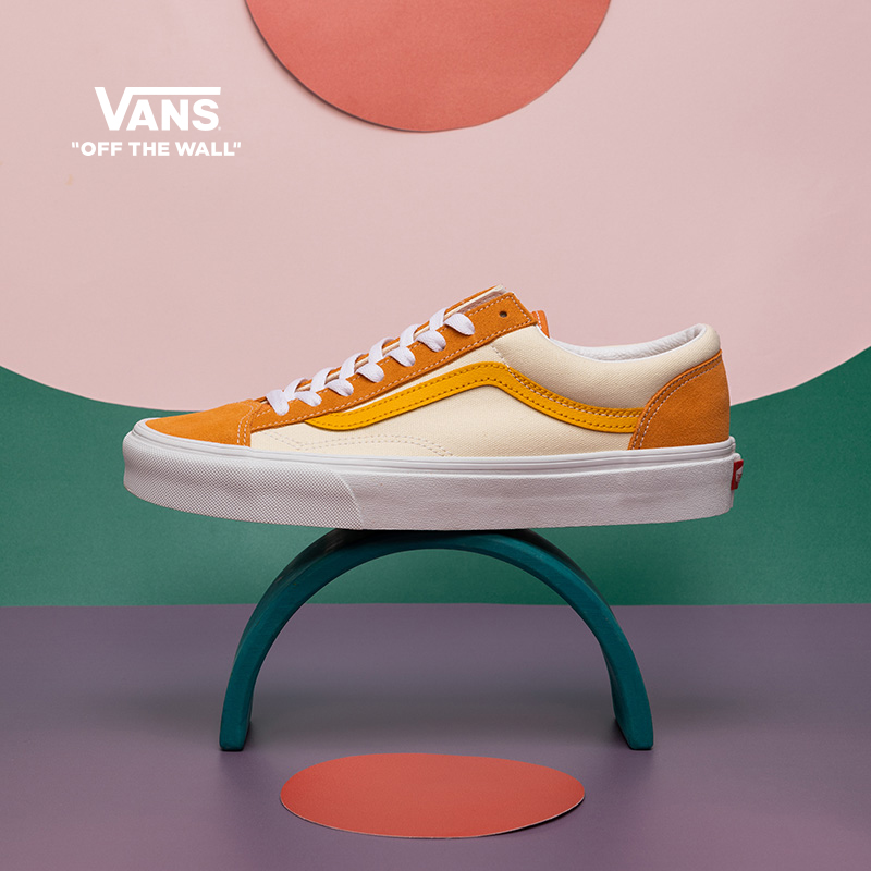 Vans Vans Vans Official Style 36 orange soda vibrant male and female slate shoes