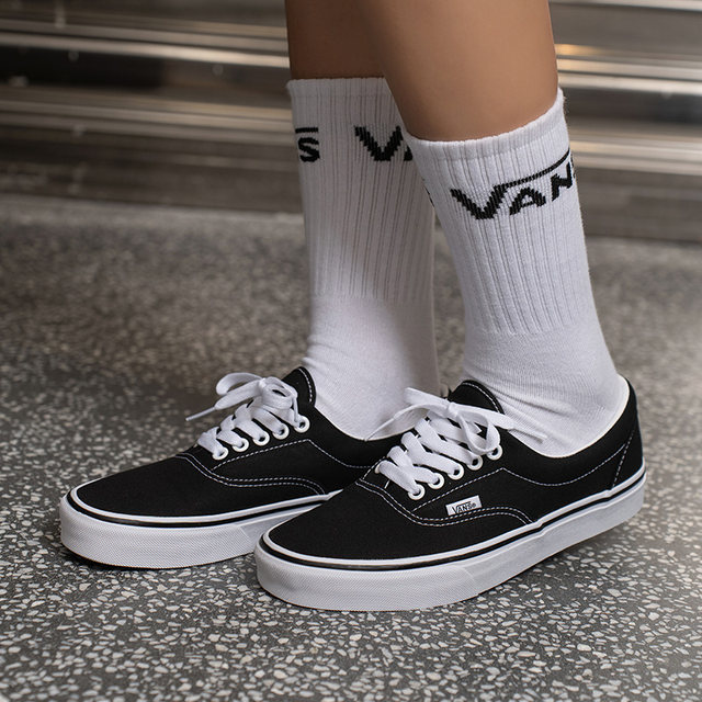 Vans ຢ່າງເປັນທາງການຄລາສສິກ Era ສີດໍາຄລາສສິກຖະຫນົນແບບຜູ້ຊາຍແລະແມ່ຍິງເກີບ canvas ເກີບ