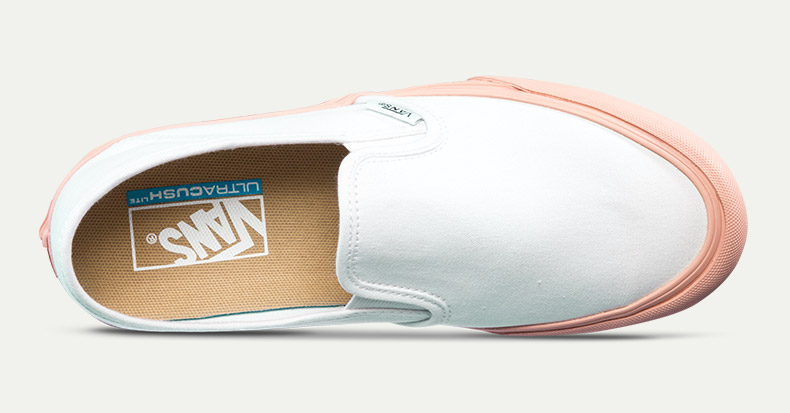 Vans Vans đôi giày nữ màu trắng hồng hè | VN0A3MVDQC2 giày the thao