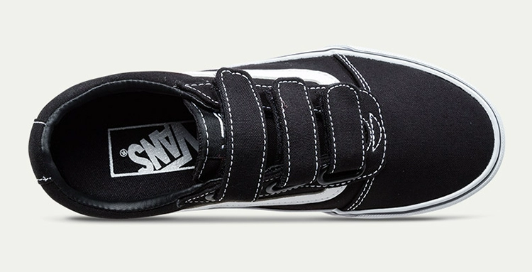 Vans Vans chính thức sọc đen bên thấp để giúp phụ nữ giày vải thể thao Velcro - Plimsolls giày thể thao adidas nam