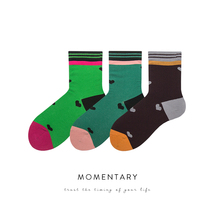 HELLO MONDAY love socks womenS middle tube color matching sweet girl creative cotton socks basic style college style