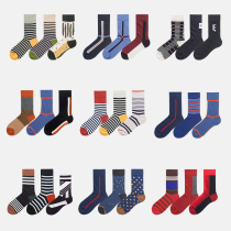  Hello Monday Street style cotton mid-tube socks mens and womens spring and autumn stockings trend Japanese four seasons socks three pairs