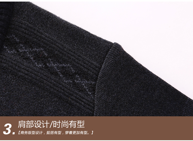 Mùa thu và mùa đông áo len trung niên áo len cha dày ông già áo len nam cashmere áo len cộng với phân bón XL thoi trang nam cao cap
