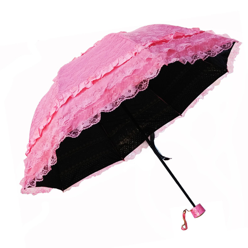 2014韩国拱形公主伞相思红叶黑胶星星彩虹伞防晒遮阳晴雨伞太阳伞