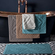 Jacquard cotton towel Bathroom door absorbent floor mat Household bathroom non-slip foot mat Foot dirt quick-drying