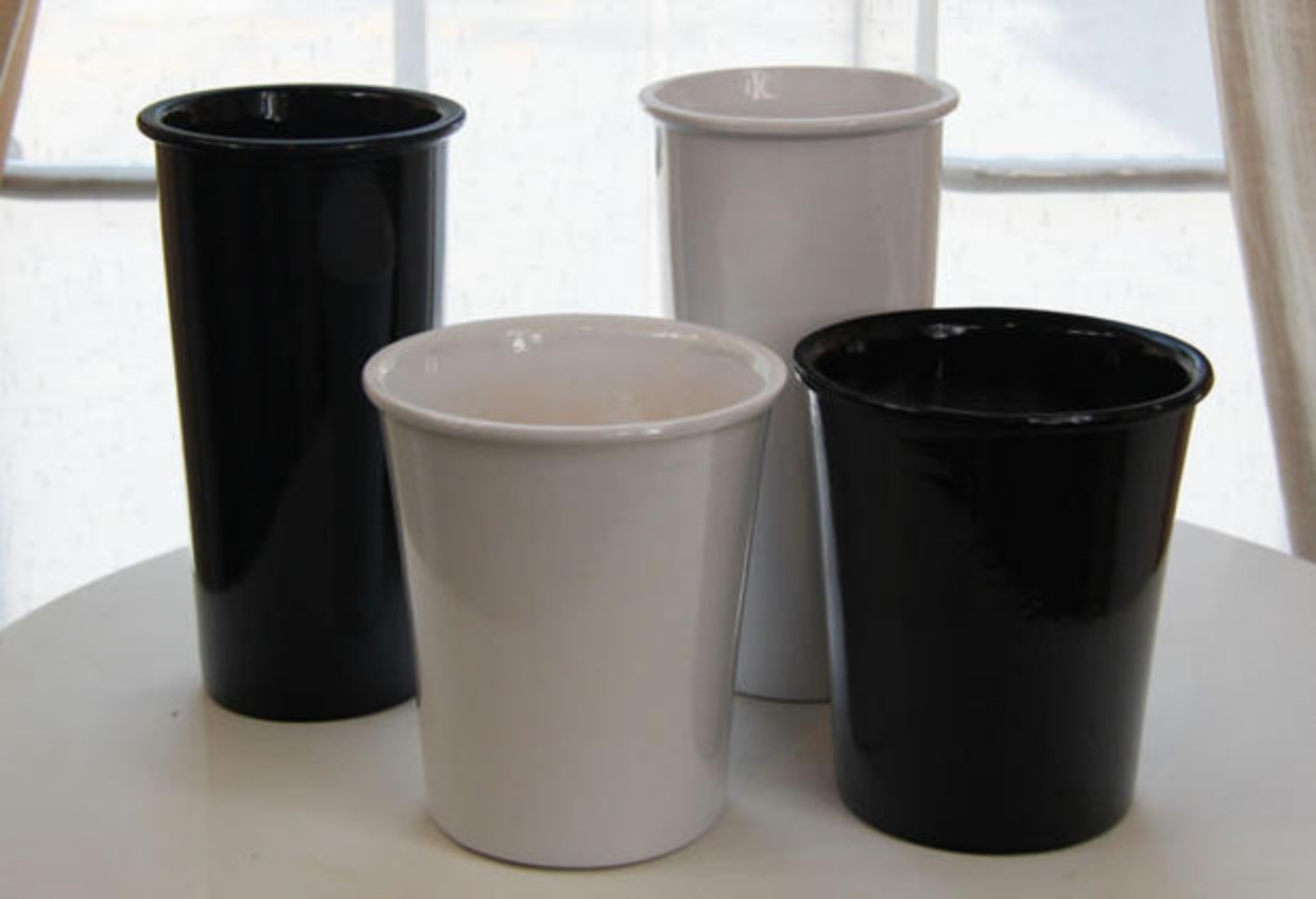 Zhigen hiện đại tối giản gốm lót bình hoa Hoa trang trí nhà mô phỏng hoa giả cắm hoa - Vase / Bồn hoa & Kệ lọ hoa bàn tay phật