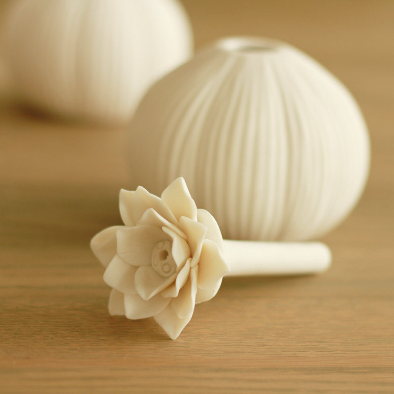 ���뻨�Ұ�ɫ��޹ƿ�մɰڼ�