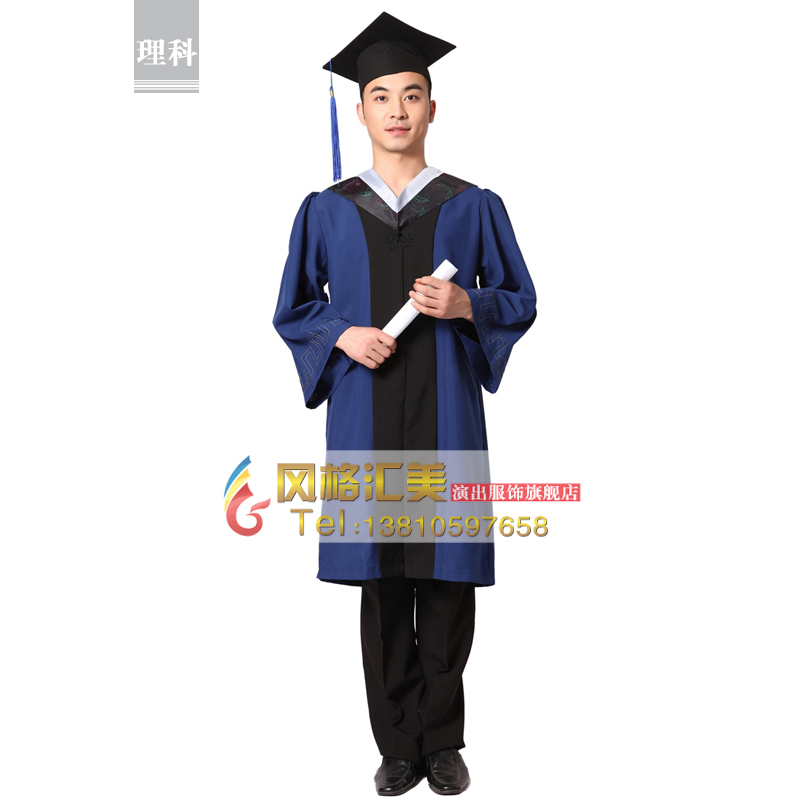 Hat OFT Quần áo Cử nhân phong cách Huimei tốt nghiệp Thạc sĩ Bằng Gown Cử nhân